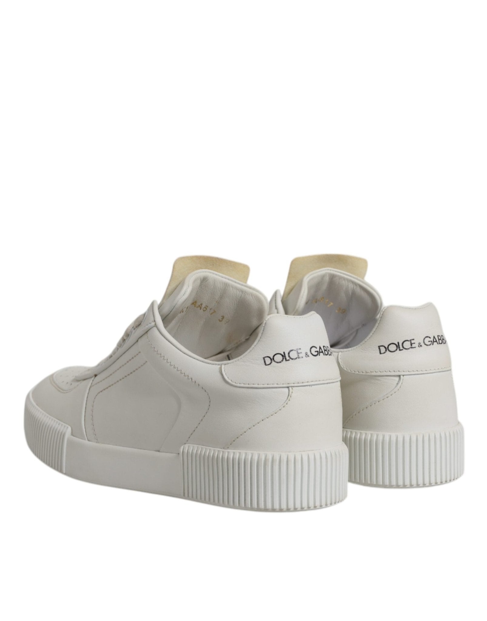 Dolce & Gabbana White Miami Leather Low Top Sneakers Shoes - RIMODA