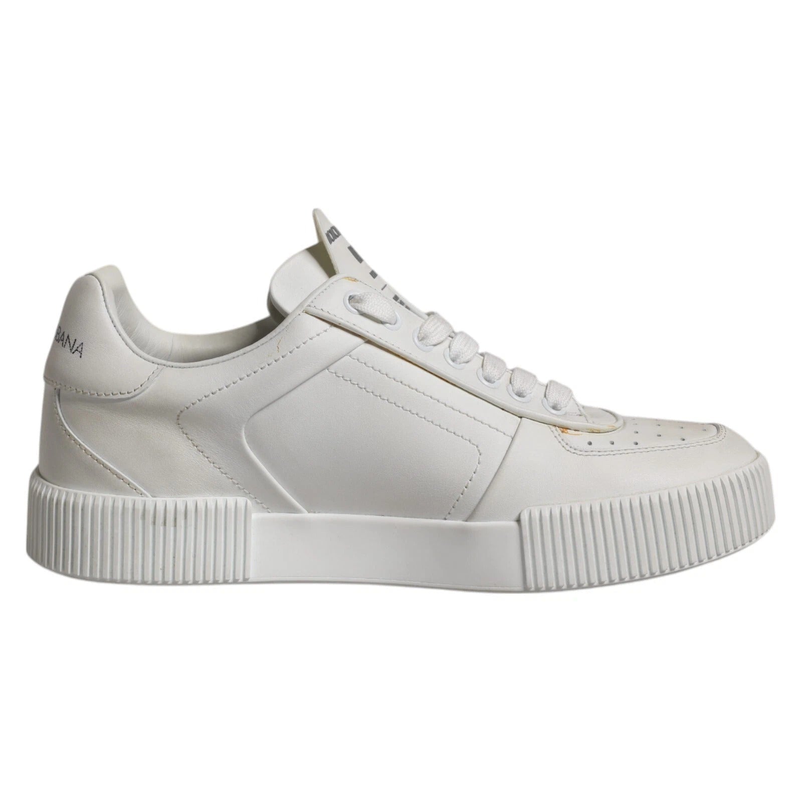 Dolce & Gabbana White Miami Leather Low Top Sneakers Shoes - RIMODA