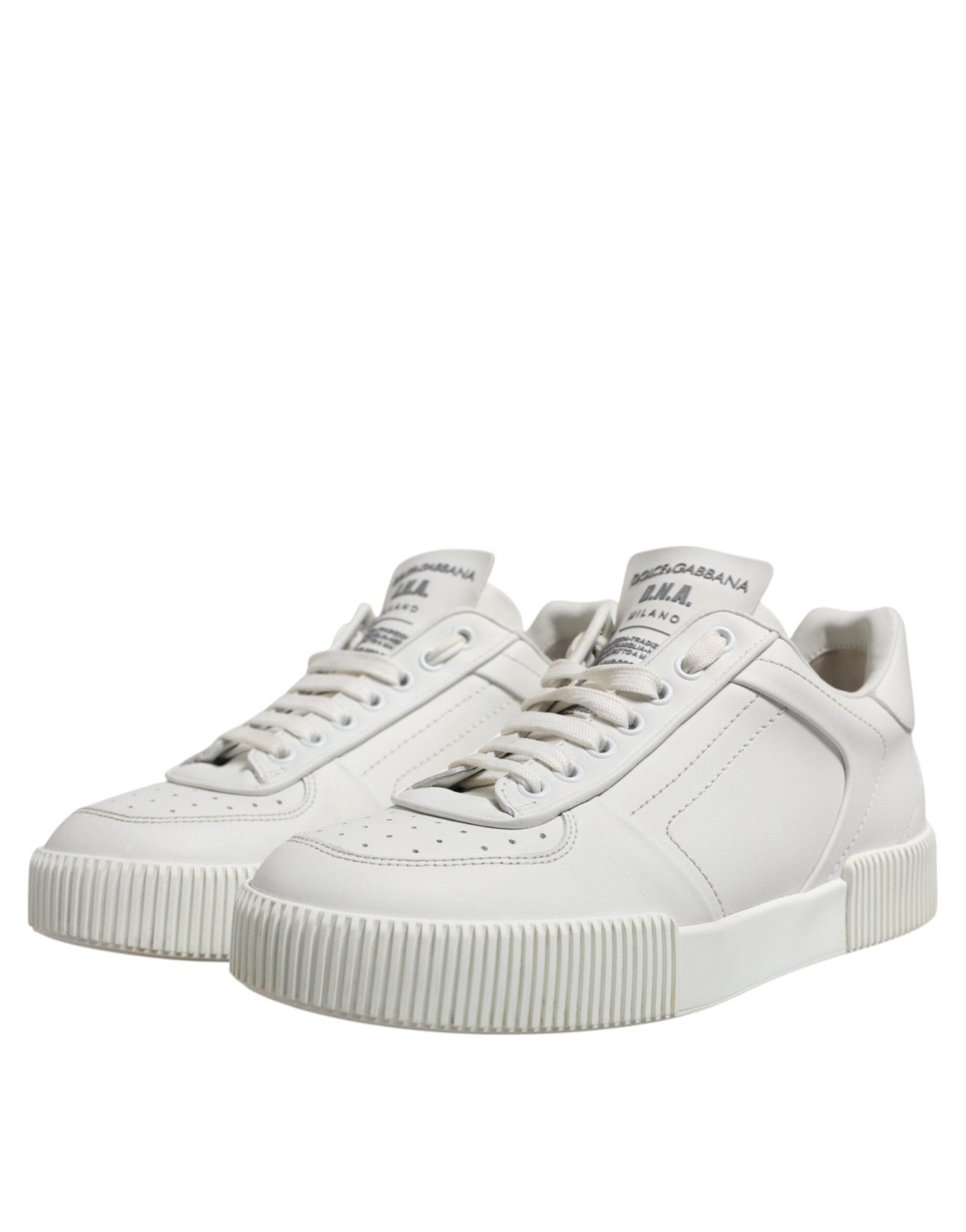 Dolce & Gabbana White Miami Leather Low Top Sneakers Shoes - RIMODA