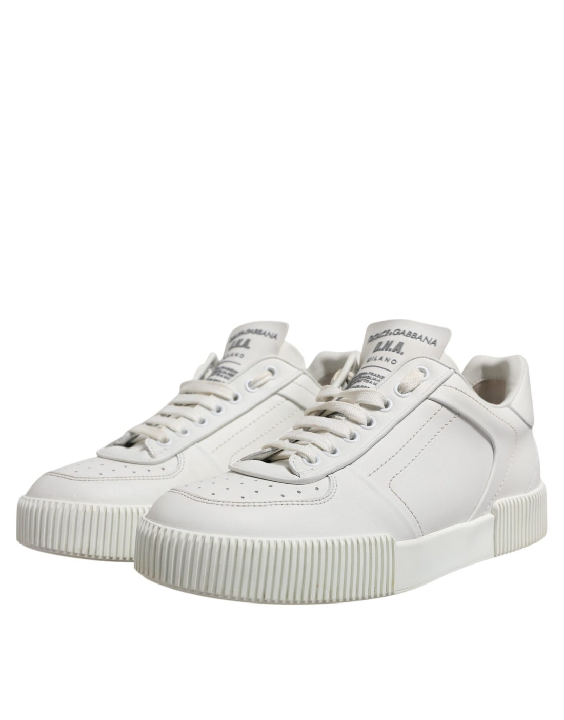 Dolce & Gabbana White Miami Leather Low Top Sneakers Shoes - RIMODA