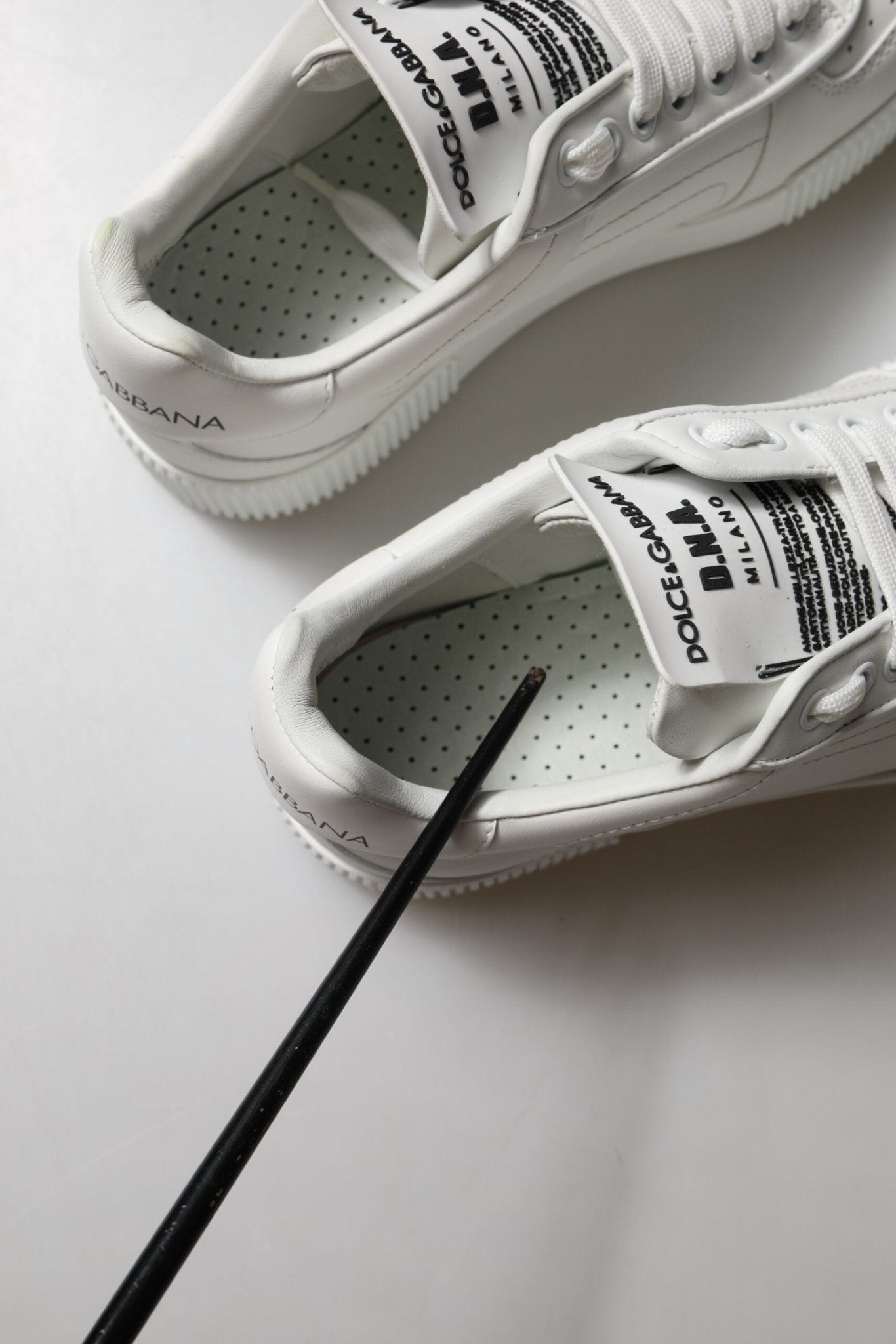 Dolce & Gabbana White Miami Leather Low Top Sneakers Shoes - RIMODA