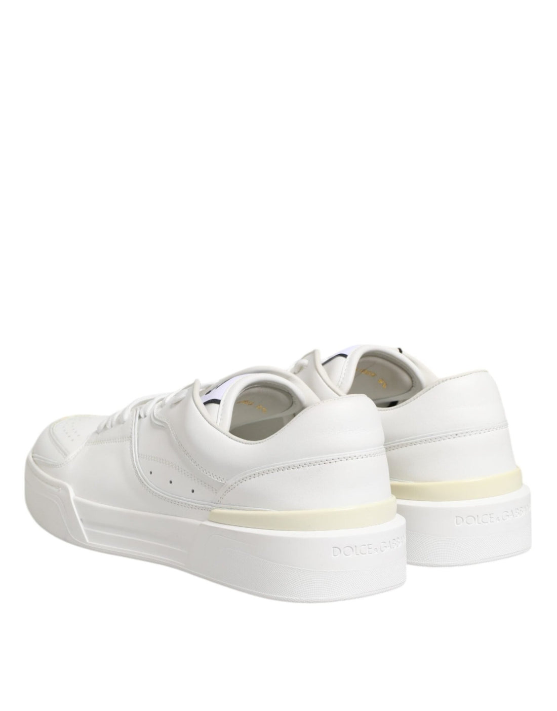 Dolce & Gabbana White Miami Leather Low Top Sneakers Shoes - RIMODA