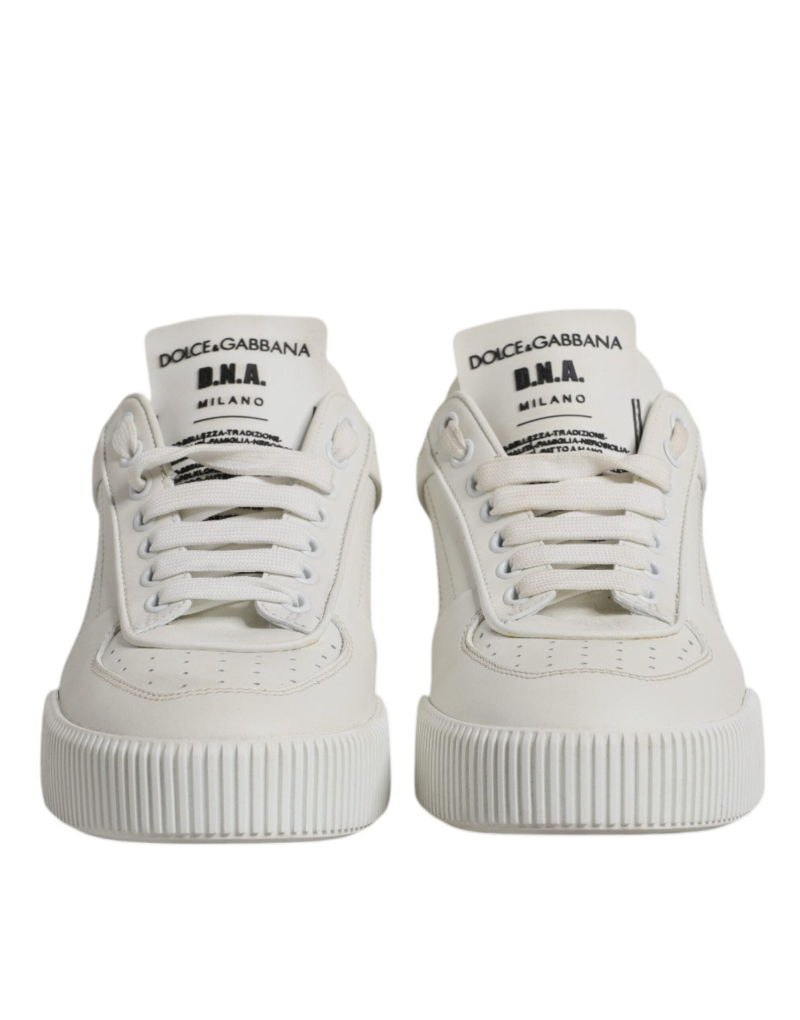 Dolce & Gabbana White Miami Leather Low Top Sneakers Shoes - RIMODA