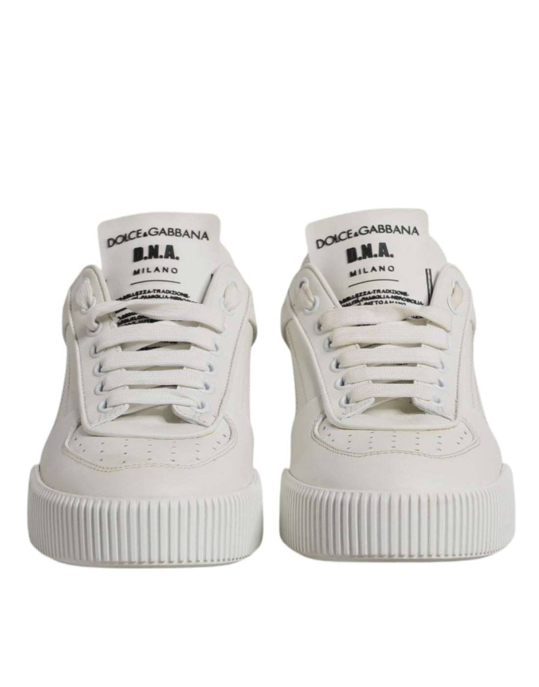 Dolce & Gabbana White Miami Leather Low Top Sneakers Shoes - RIMODA
