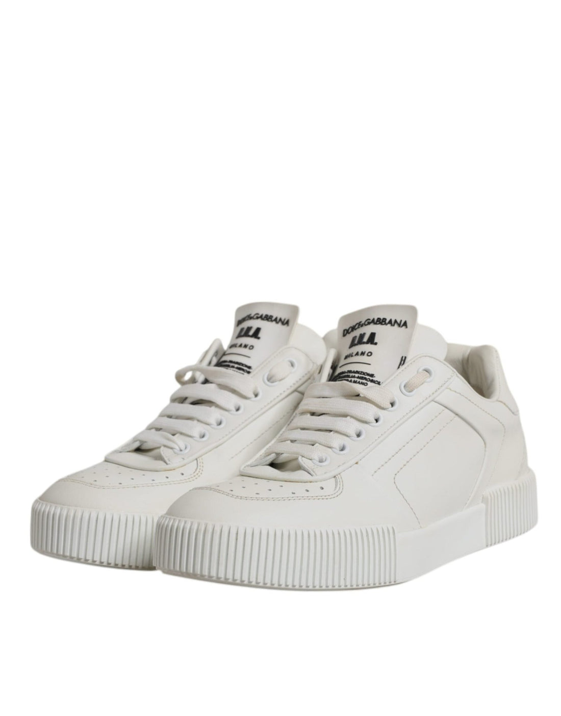 Dolce & Gabbana White Miami Leather Low Top Sneakers Shoes - RIMODA