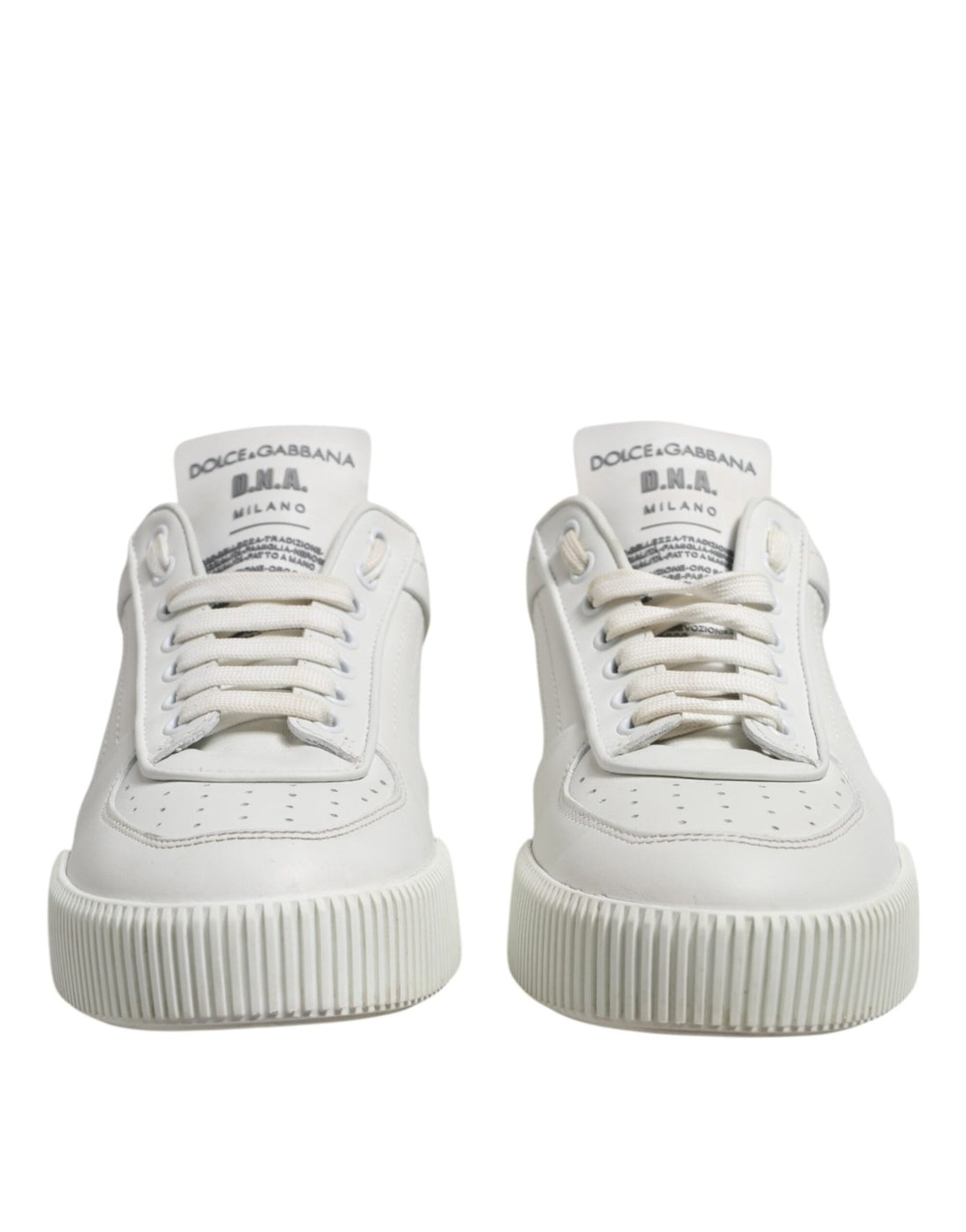 Dolce & Gabbana White Miami Leather Low Top Sneakers Shoes - RIMODA