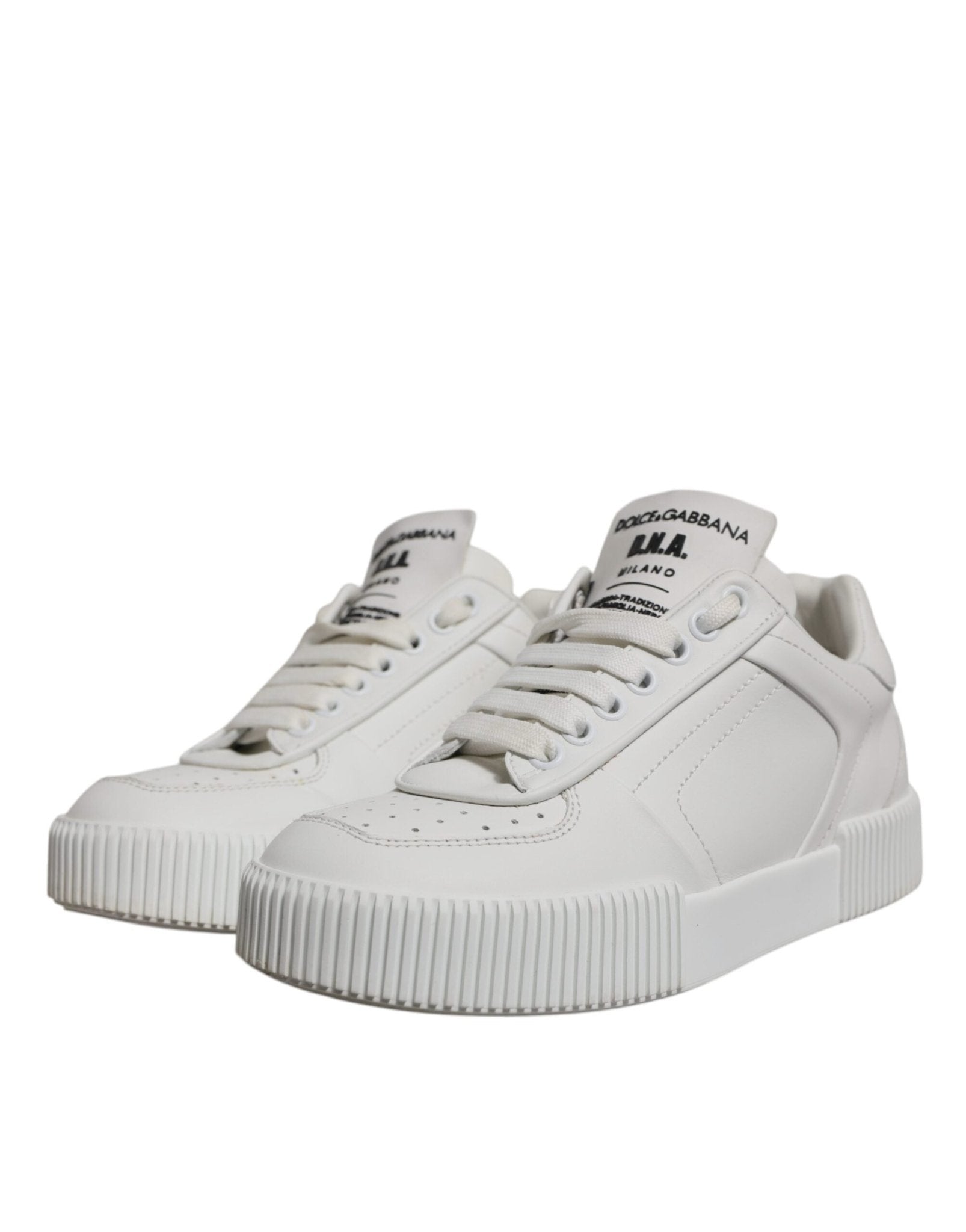 Dolce & Gabbana White Miami Leather Low Top Sneakers Shoes - RIMODA