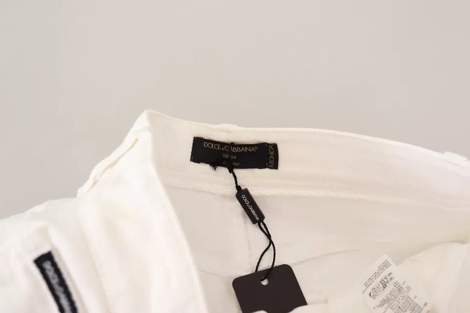 Dolce & Gabbana White MONICA Boot Cut Cotton Denim Jeans - RIMODA