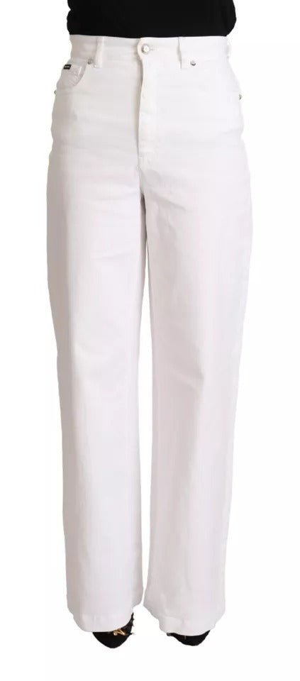 Dolce & Gabbana White MONICA Boot Cut Cotton Denim Jeans - RIMODA