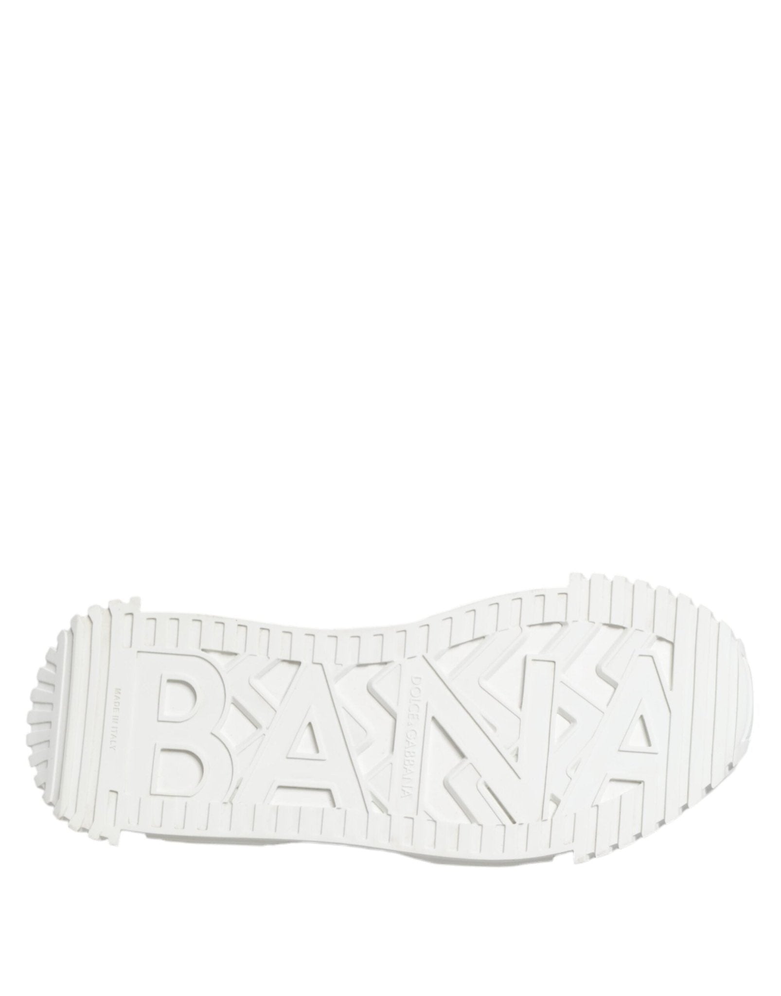 Dolce & Gabbana White NS1 Canvas Leather Embellished Sneakers Shoes - RIMODA