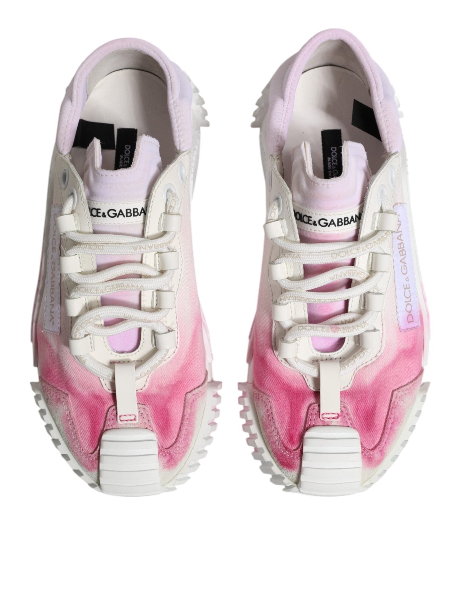 Dolce & Gabbana White NS1 Lace Up Low Top Sneakers Shoes - RIMODA