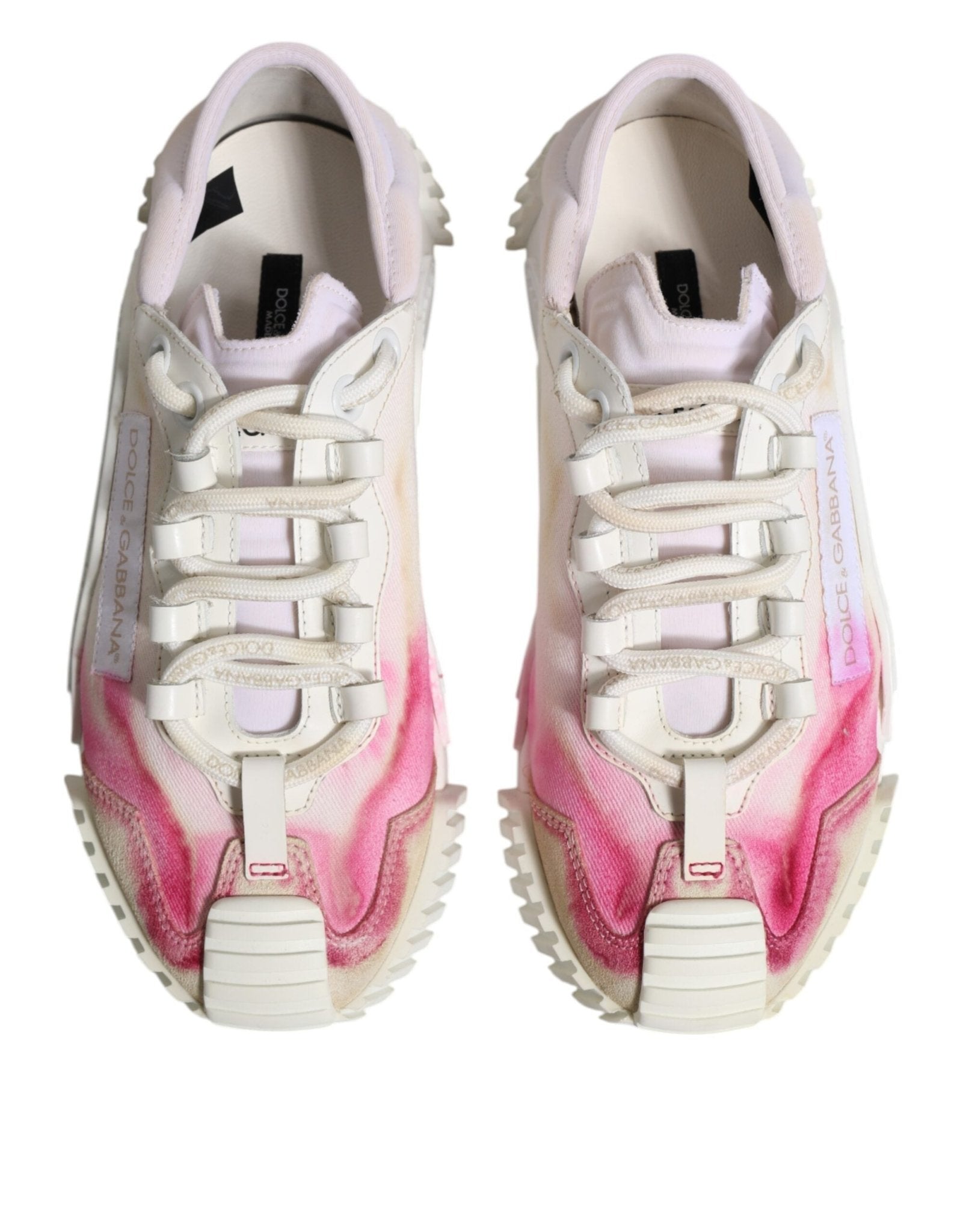 Dolce & Gabbana White NS1 Lace Up Low Top Sneakers Shoes - RIMODA