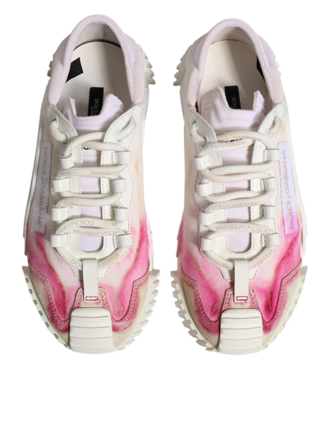 Dolce & Gabbana White NS1 Lace Up Low Top Sneakers Shoes - RIMODA