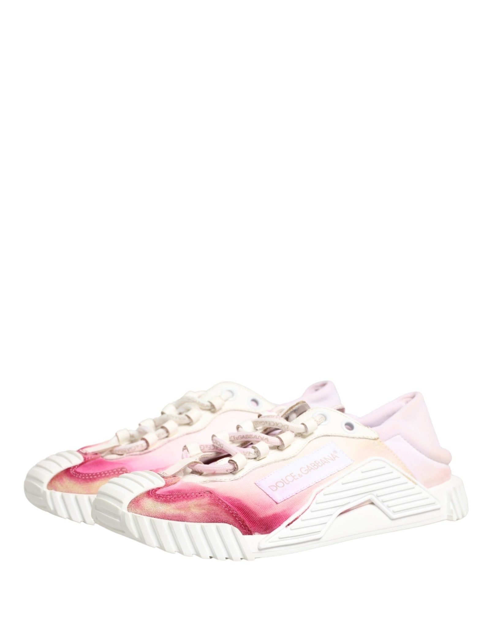 Dolce & Gabbana White NS1 Lace Up Low Top Sneakers Shoes - RIMODA