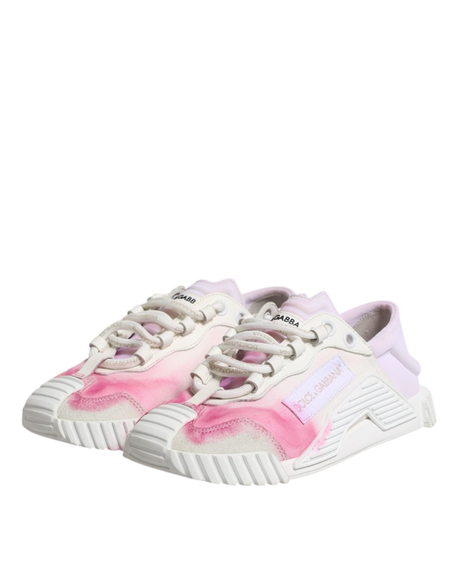 Dolce & Gabbana White NS1 Lace Up Low Top Sneakers Shoes - RIMODA