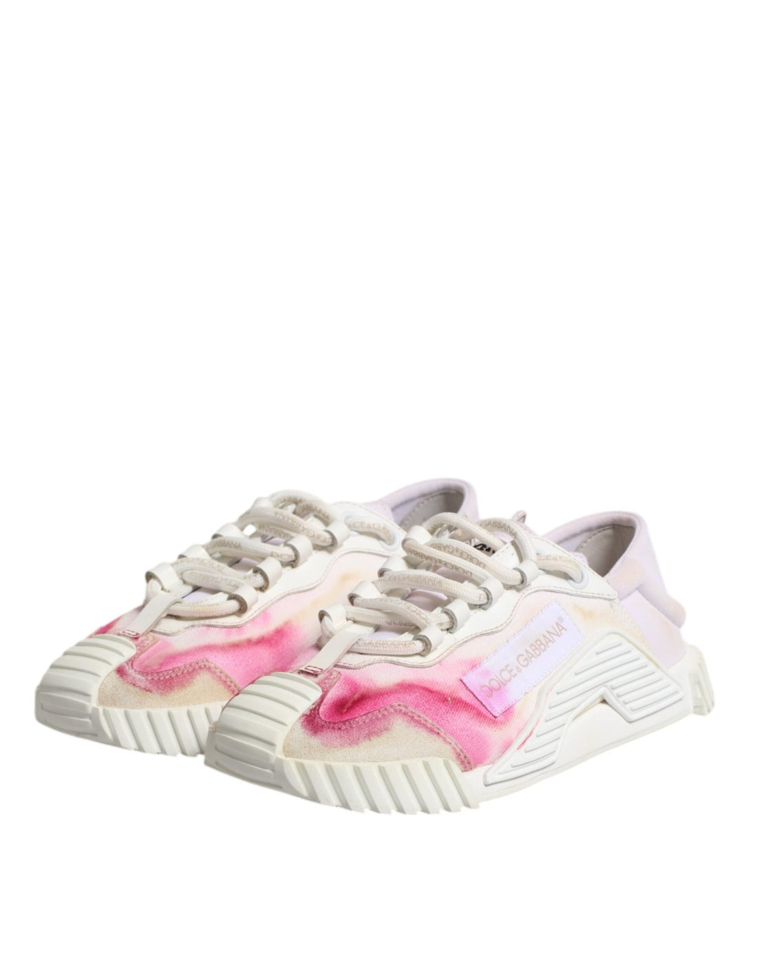 Dolce & Gabbana White NS1 Lace Up Low Top Sneakers Shoes - RIMODA