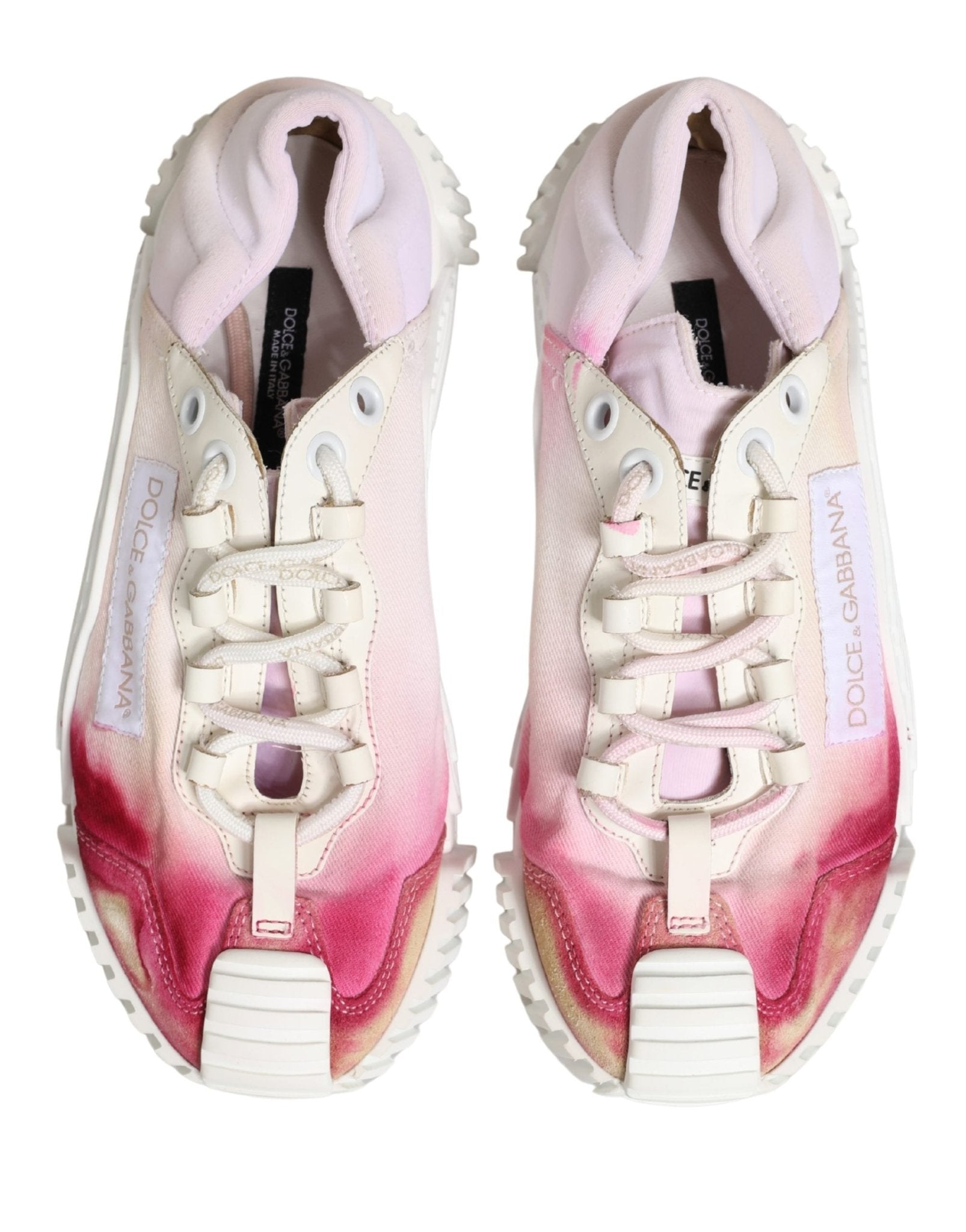 Dolce & Gabbana White NS1 Lace Up Low Top Sneakers Shoes - RIMODA