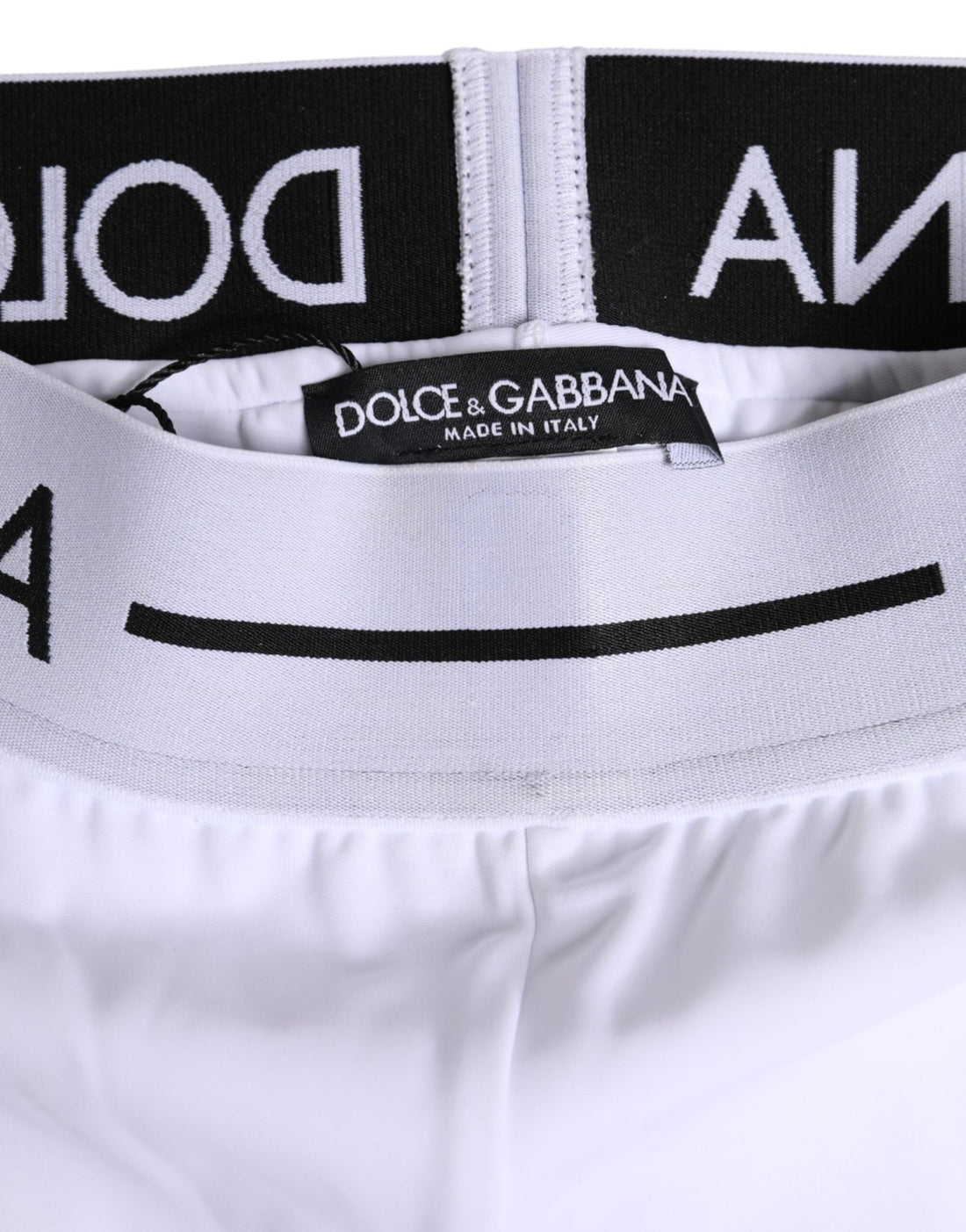 Dolce & Gabbana White Nylon Logo Waistband Boxer Brief Underwear - RIMODA