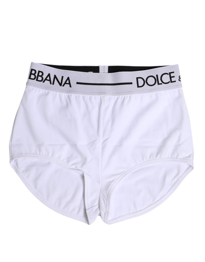 Dolce & Gabbana White Nylon Logo Waistband Boxer Brief Underwear - RIMODA