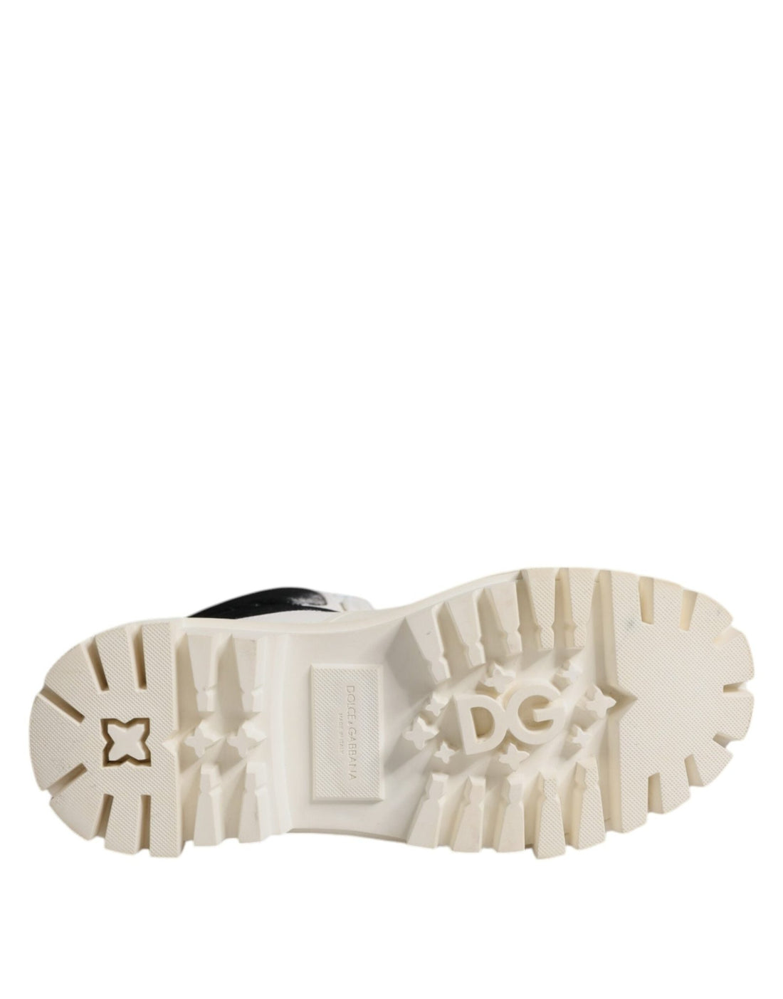 Dolce & Gabbana White Padded Mid Calf Lace Up Boots Shoes - RIMODA