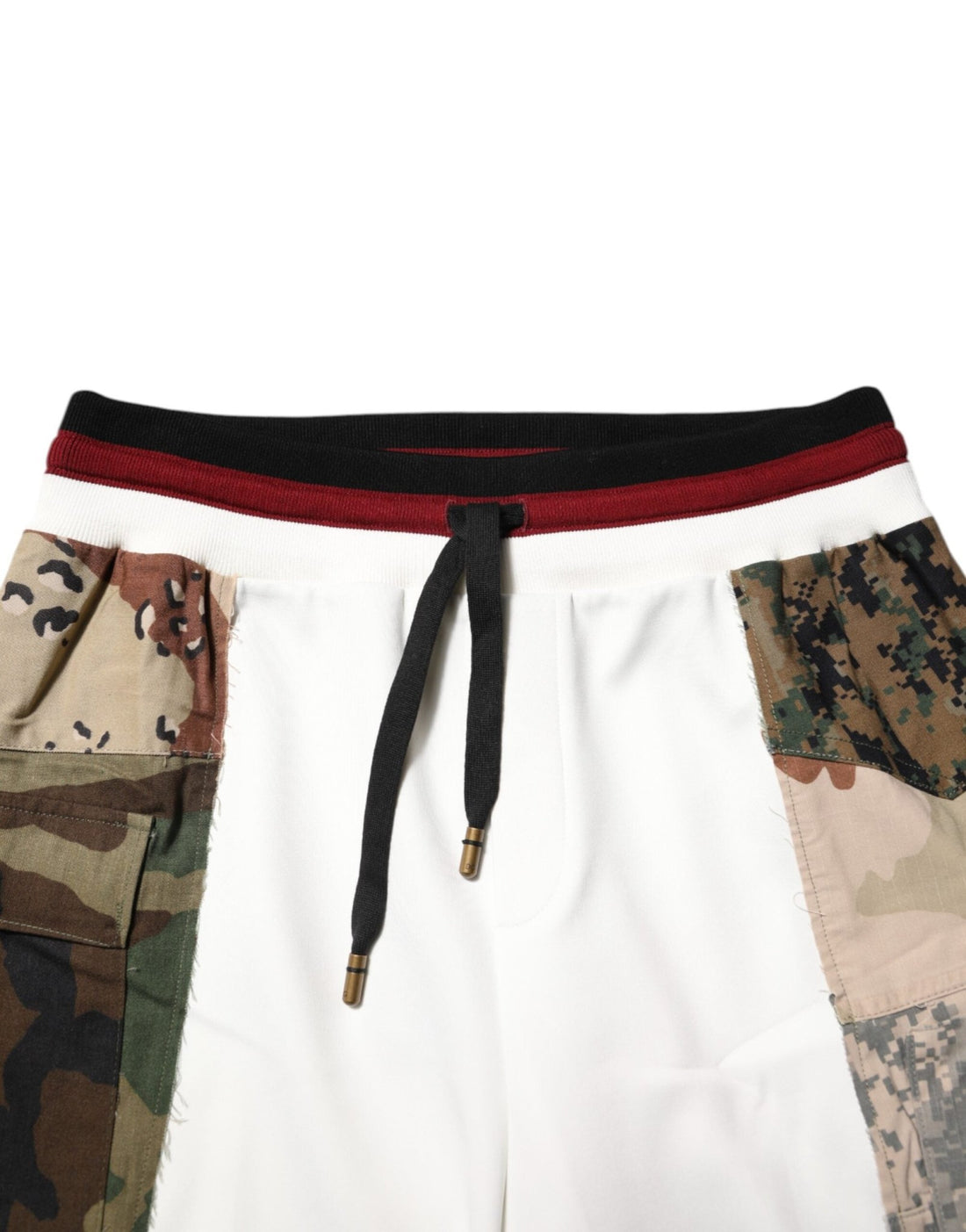Dolce & Gabbana White Patchwork Mens Jogger Pants - RIMODA