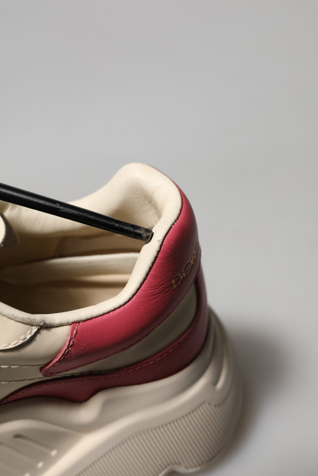 Dolce & Gabbana White Pink Leather Daymaster Sneakers Shoes - RIMODA