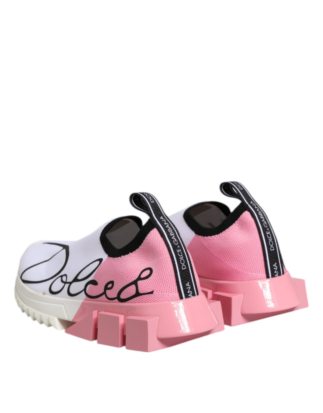 Dolce & Gabbana White Pink Low Top Sorrento Sneakers Shoes - RIMODA