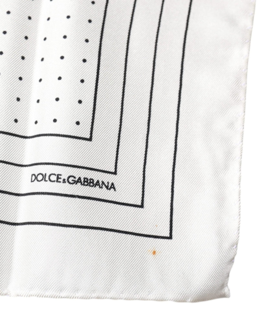 Dolce & Gabbana White Polka Dots Square Handkerchief Scarf - RIMODA