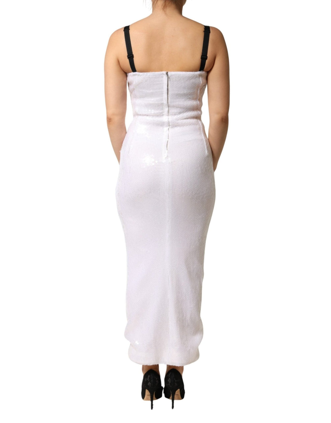 Dolce & Gabbana White Polyester Sleeveless Sheath Dress - RIMODA