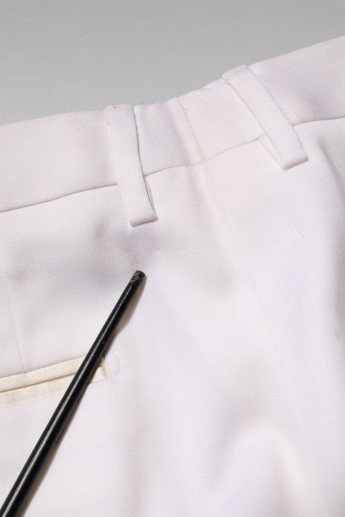 Dolce & Gabbana White Polyester Tapered Formal Trouser Pants - RIMODA