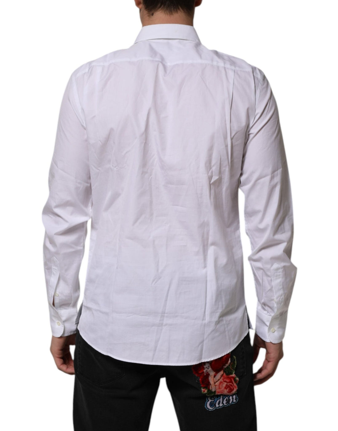 Dolce & Gabbana White Poplin Cotton Formal Men Dress Shirt - RIMODA