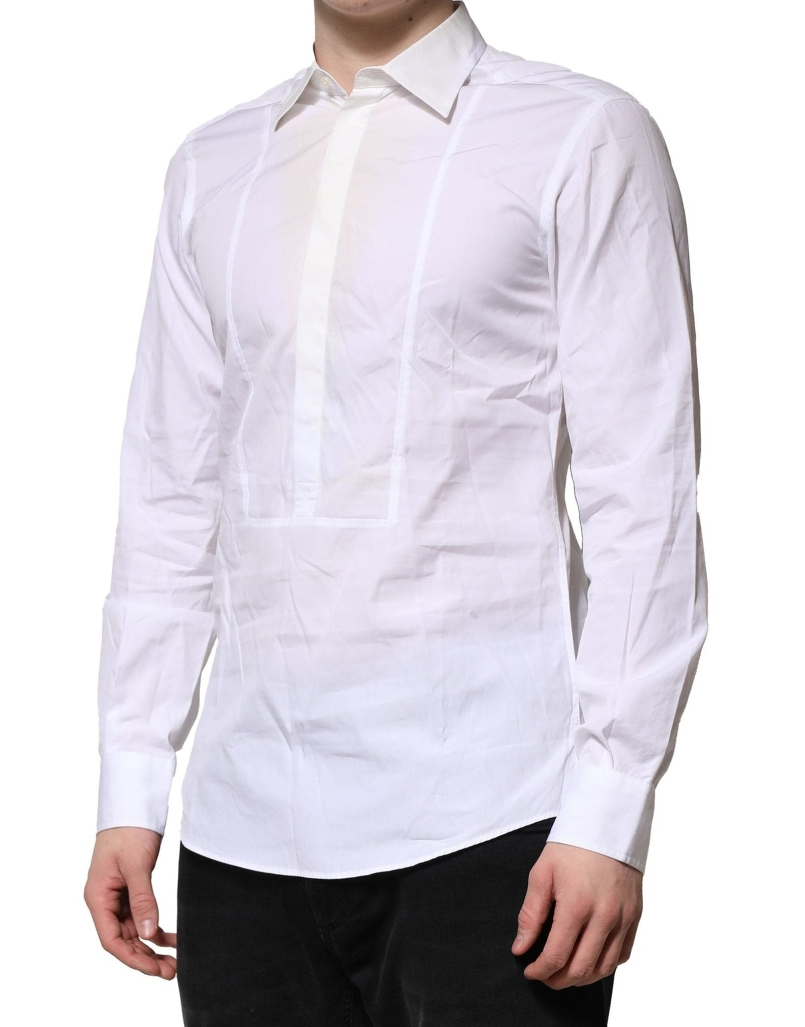 Dolce & Gabbana White Poplin Cotton Formal Men Dress Shirt - RIMODA