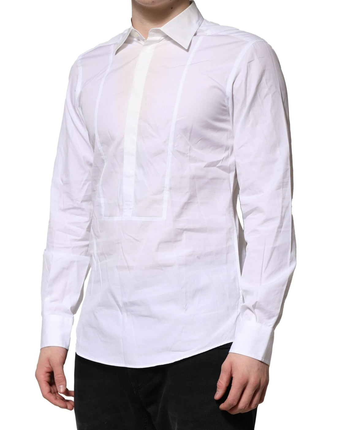 Dolce & Gabbana White Poplin Cotton Formal Men Dress Shirt - RIMODA