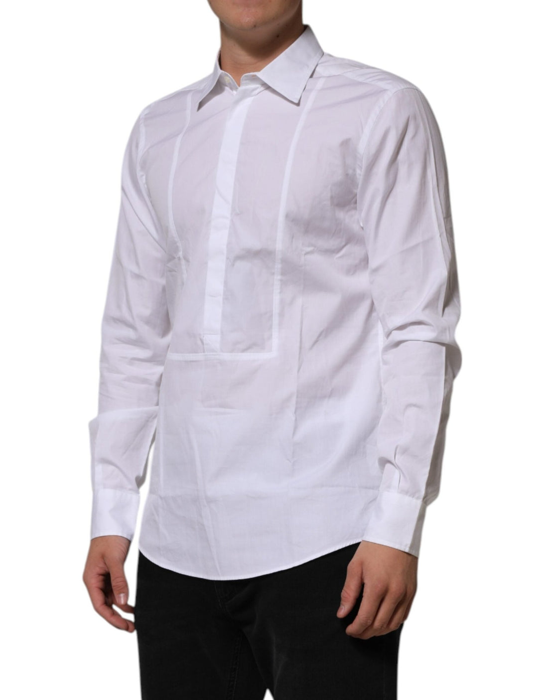 Dolce & Gabbana White Poplin Cotton Formal Men Dress Shirt - RIMODA