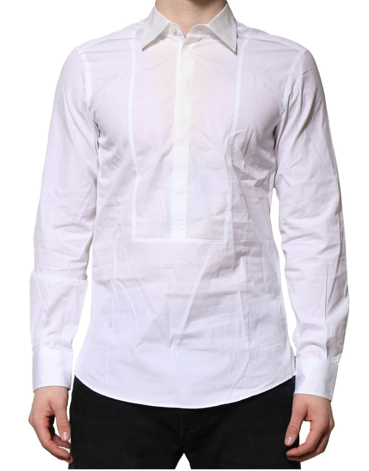 Dolce & Gabbana White Poplin Cotton Formal Men Dress Shirt - RIMODA