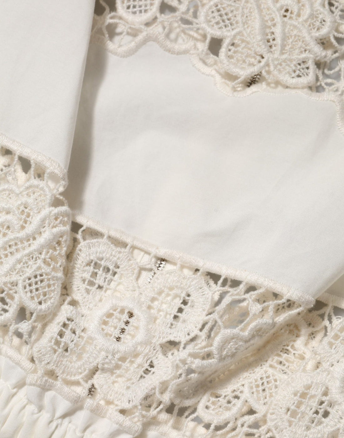 Dolce & Gabbana White Poplin Openwork Embroidery Tank Top - RIMODA