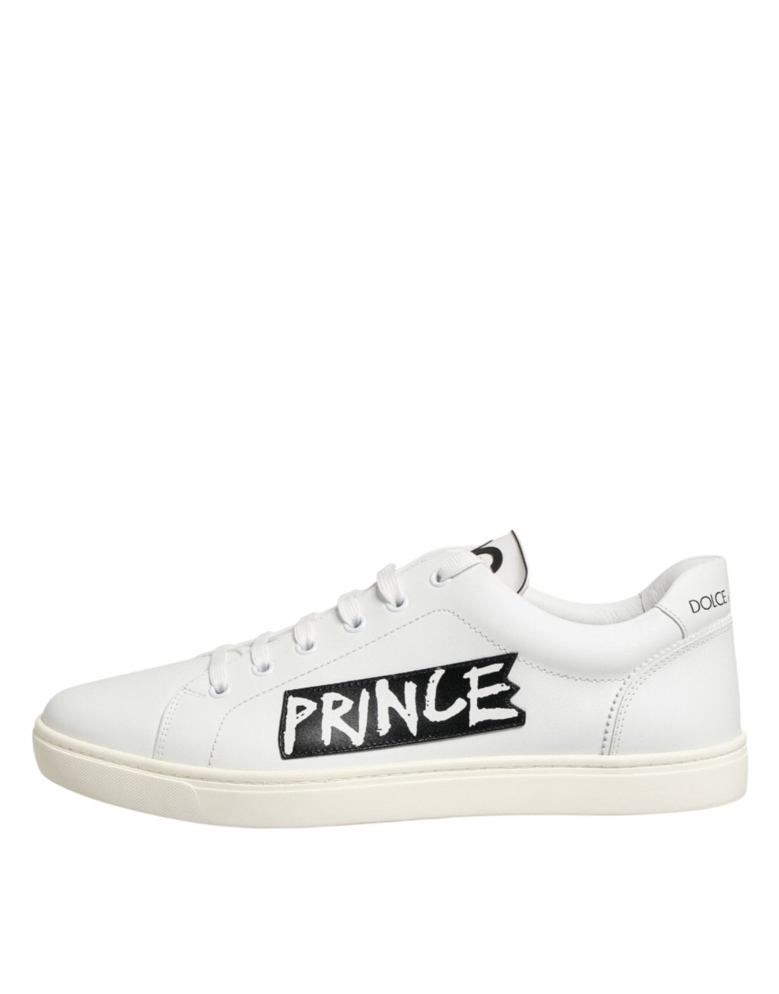 Dolce & Gabbana White Prince Leather Low Top Men Sneakers Shoes - RIMODA