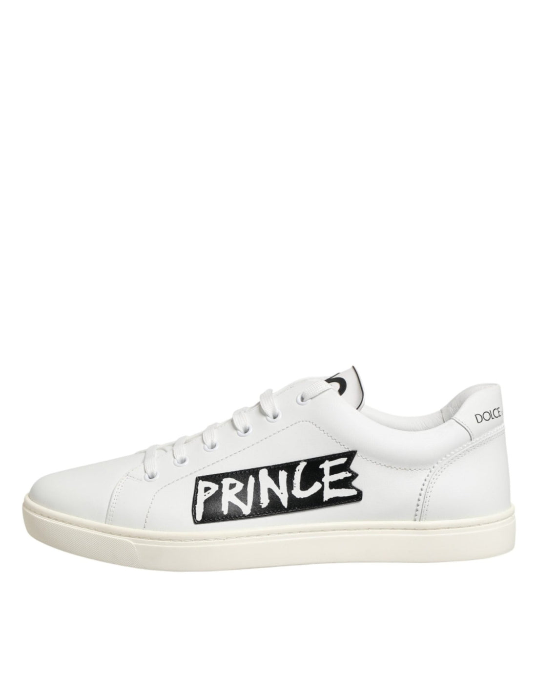 Dolce & Gabbana White Prince Leather Low Top Men Sneakers Shoes - RIMODA