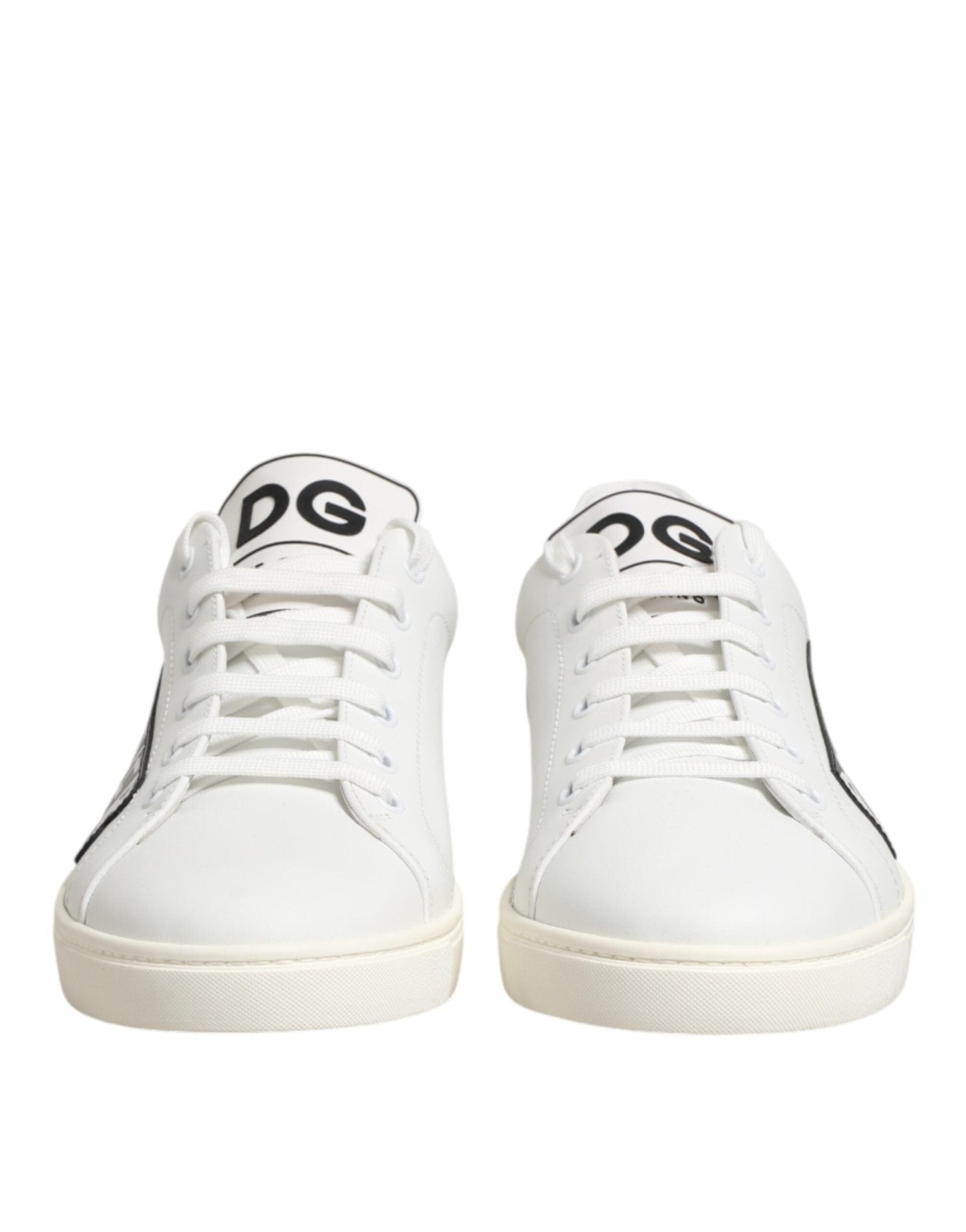Dolce & Gabbana White Prince Leather Low Top Men Sneakers Shoes - RIMODA
