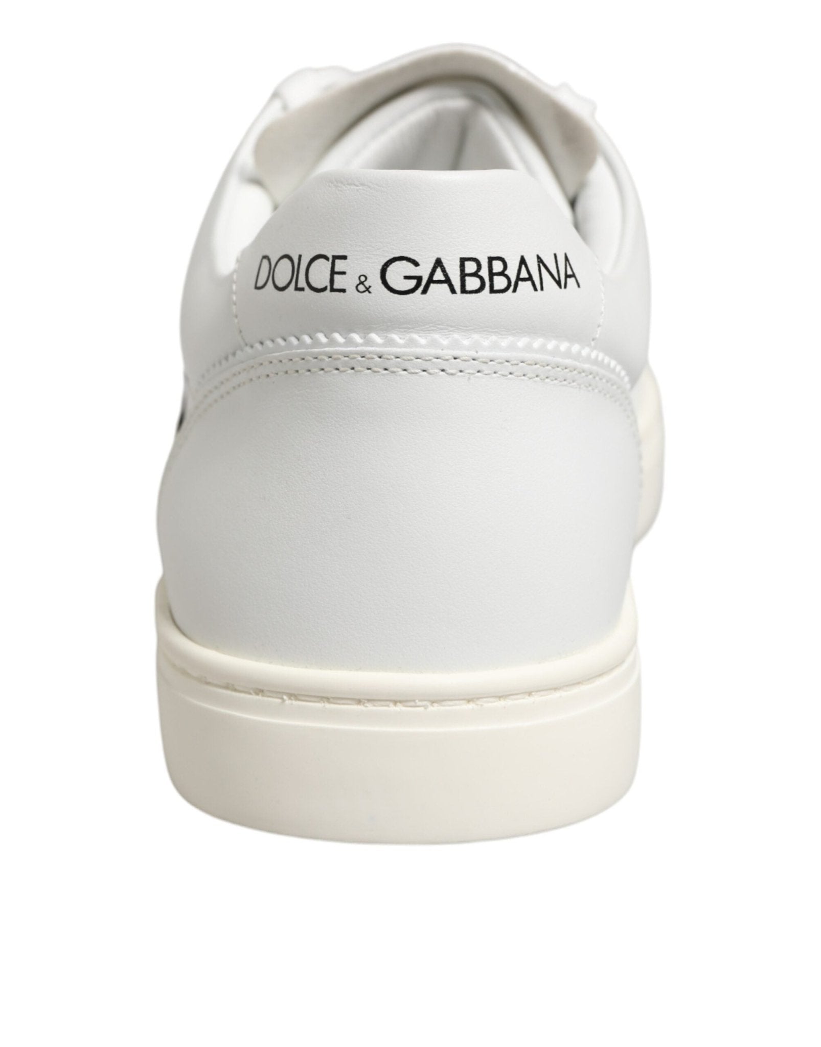 Dolce & Gabbana White Prince Leather Low Top Men Sneakers Shoes - RIMODA