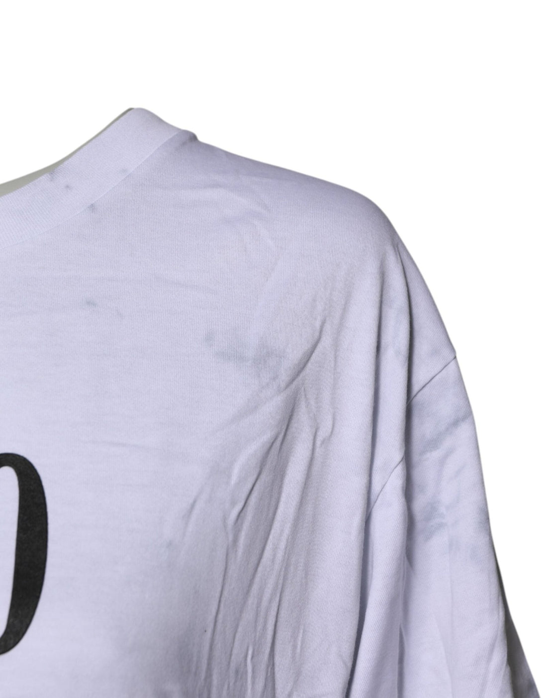 Dolce & Gabbana White Print Lace-Up Cotton Crew Neck T-shirt - RIMODA
