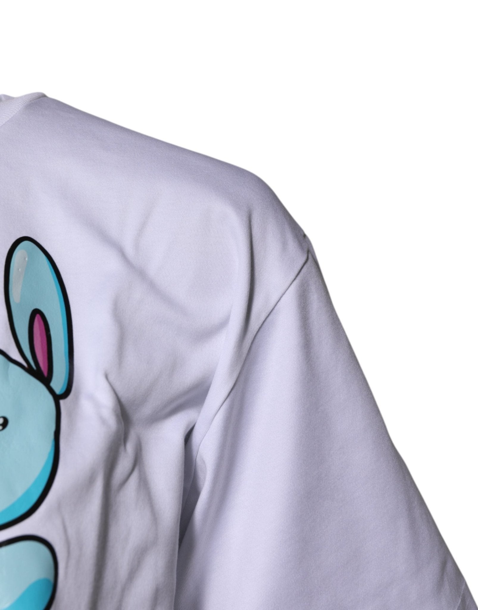 Dolce & Gabbana White Printed Cotton Crew Neck Tee T-shirt - RIMODA