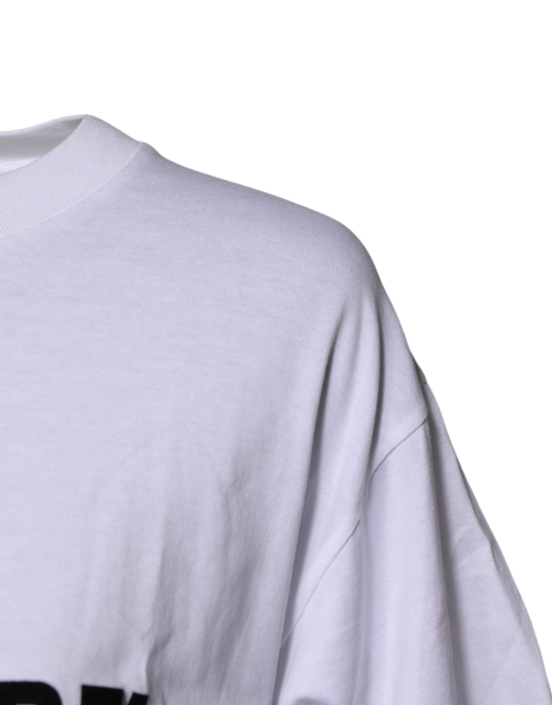 Dolce & Gabbana White Printed Round Neck Top Cotton T-shirt - RIMODA