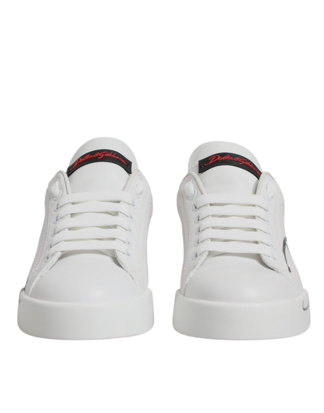 Dolce & Gabbana White Red Logo Portofino Sneakers Shoes - RIMODA