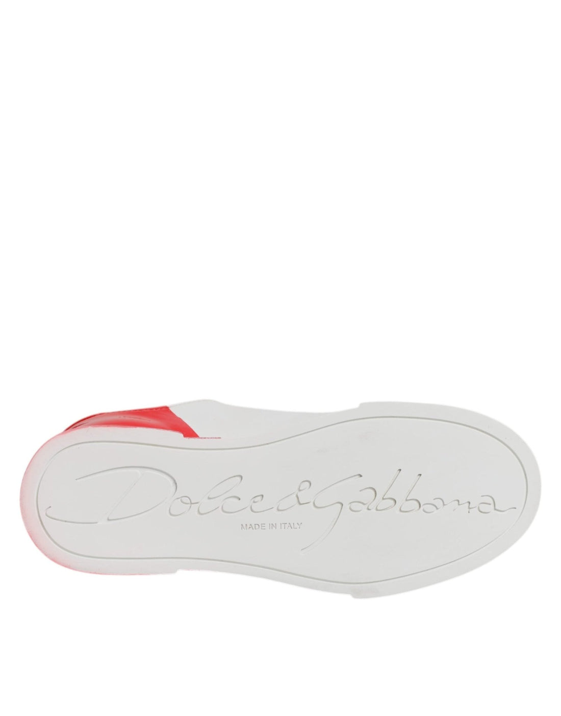 Dolce & Gabbana White Red Logo Portofino Sneakers Shoes - RIMODA