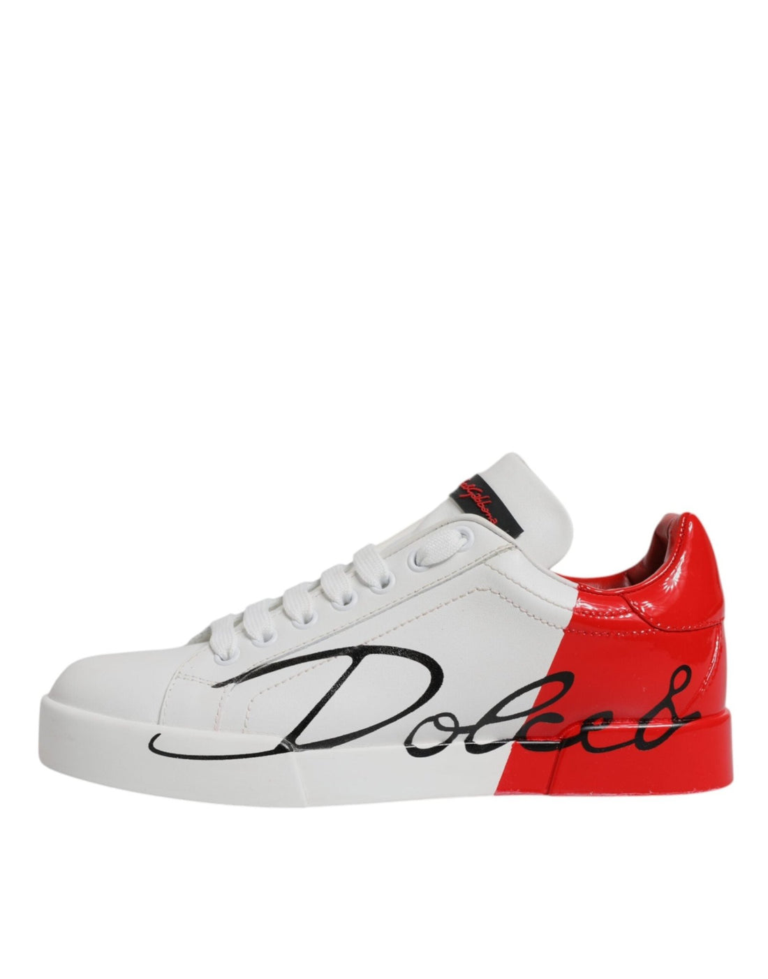 Dolce & Gabbana White Red Logo Portofino Sneakers Shoes - RIMODA