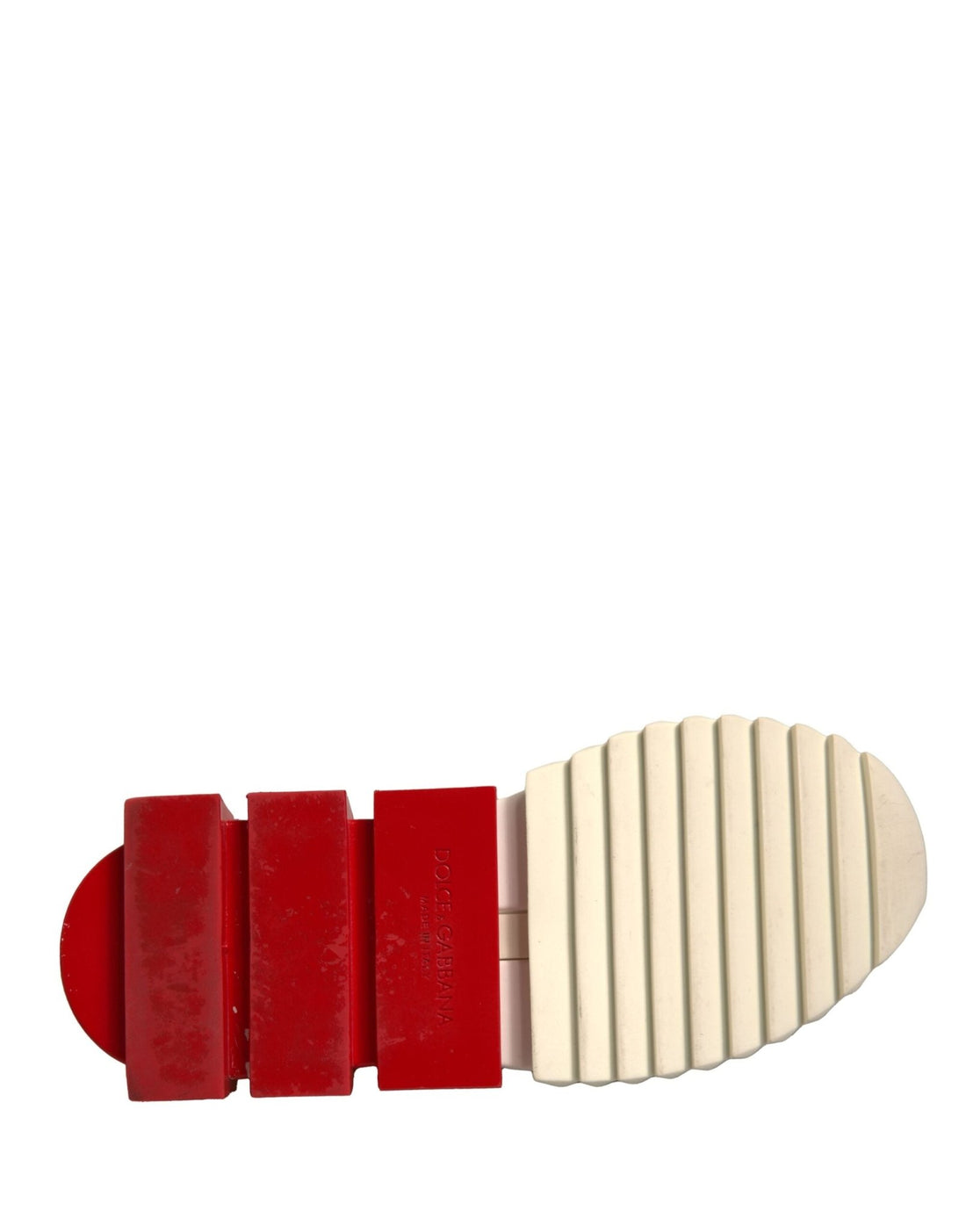 Dolce & Gabbana White Red Low Top Sorrento Sneakers Shoes - RIMODA