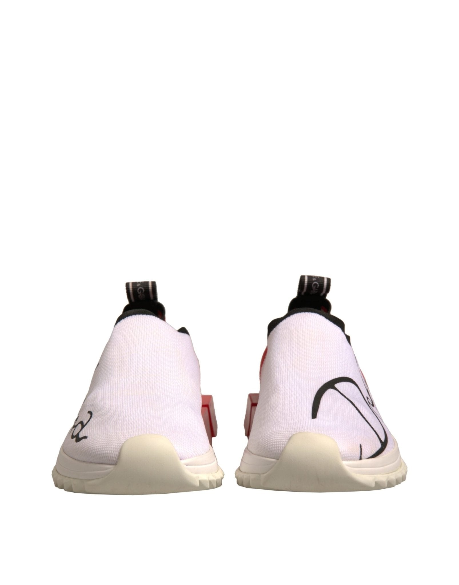 Dolce & Gabbana White Red Low Top Sorrento Sneakers Shoes - RIMODA