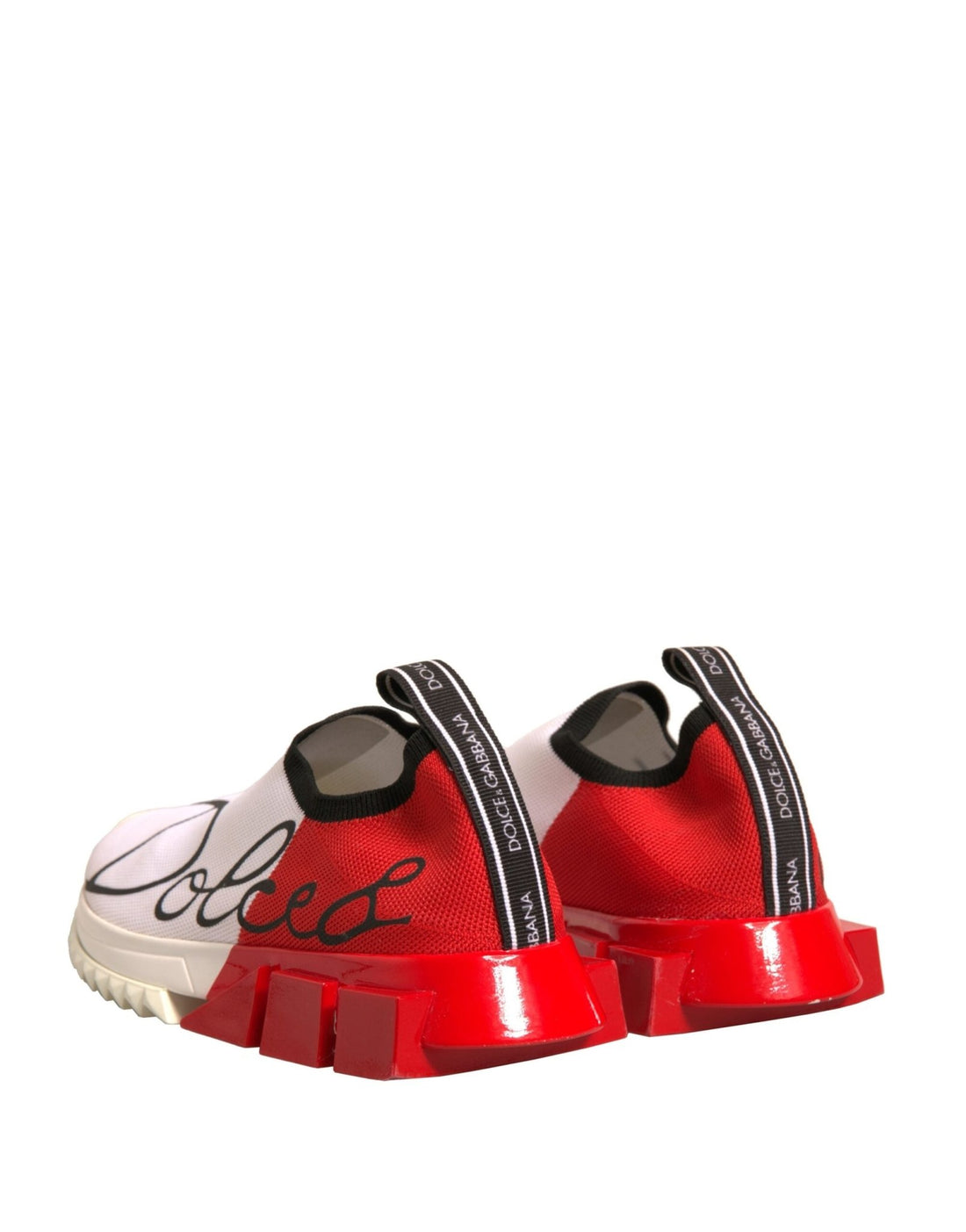 Dolce & Gabbana White Red Low Top Sorrento Sneakers Shoes - RIMODA