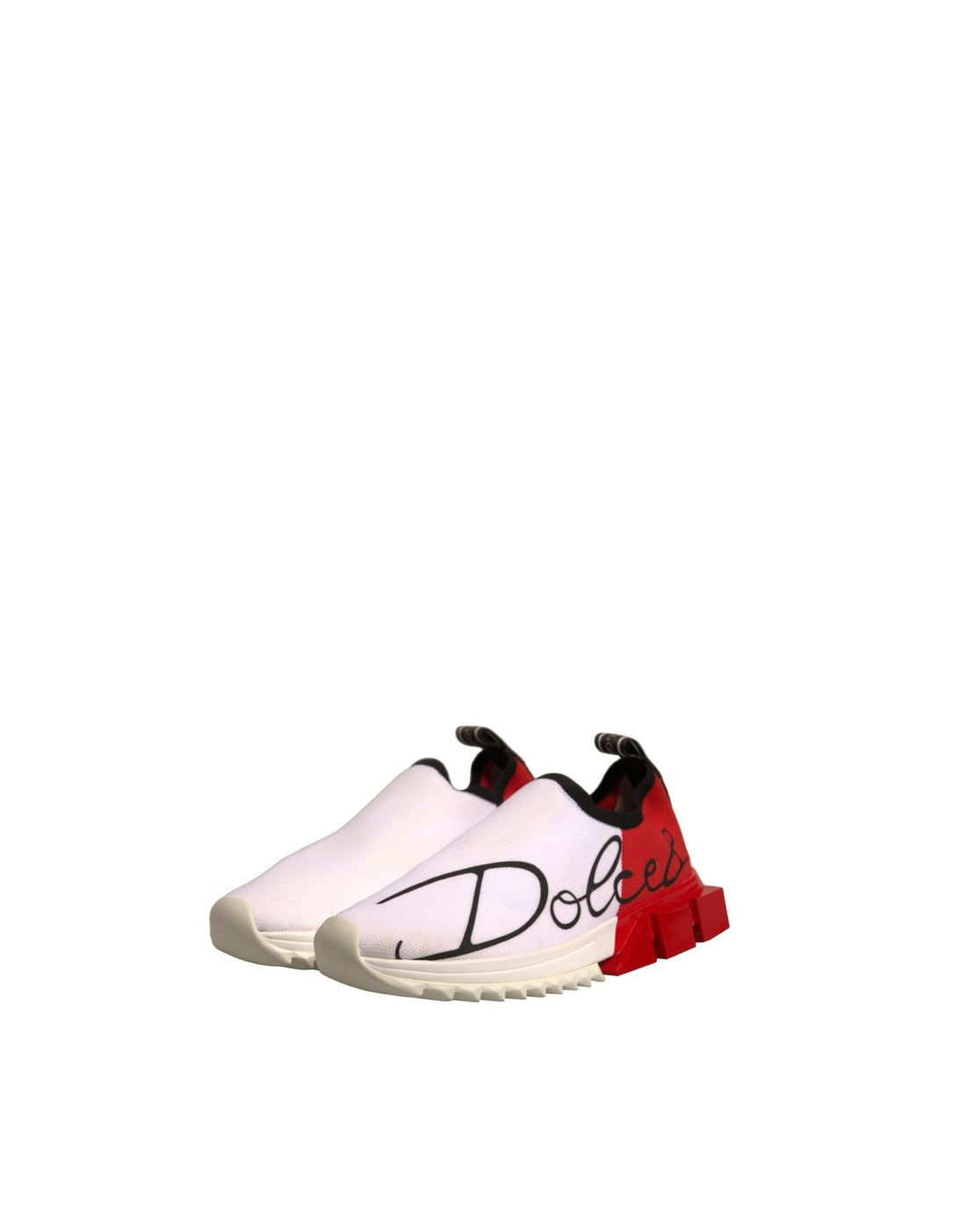 Dolce & Gabbana White Red Low Top Sorrento Sneakers Shoes - RIMODA